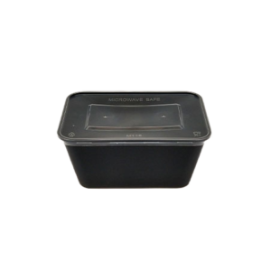 1000 ml Black Rectangular Container