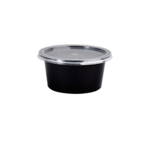 100 ml Black Round Container