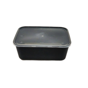 1500 ml Black Rectangular Container