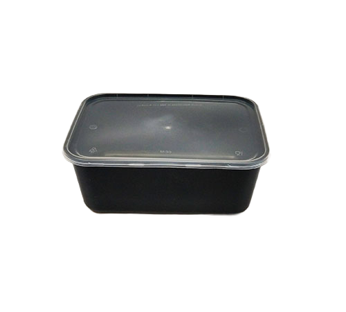 1500 ml Black Rectangular Container