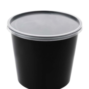 1200 ml Black Round Container