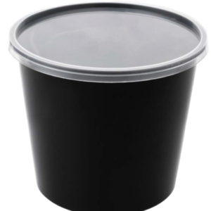 1500 ml Black Round Container
