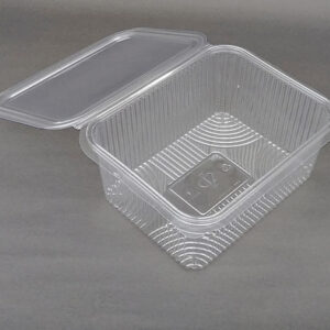 2000ml Clear PET Hinged Catering Box