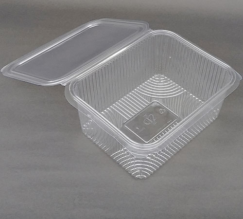 2000ml Clear PET Hinged Catering Box
