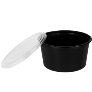 250 ml Black Round Container Tall