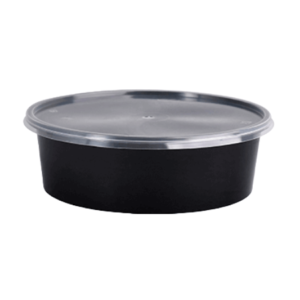 300 ml Black Round Container