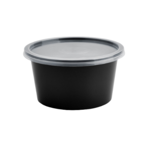 400 ML Round Black container