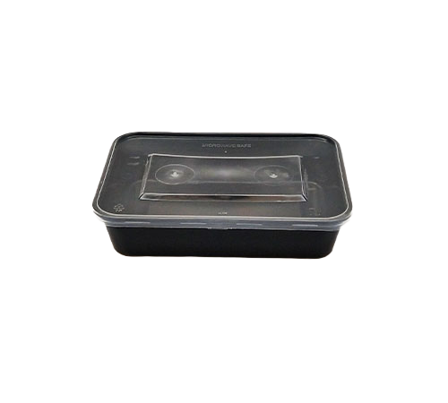 500 ml Black Rectangular Container