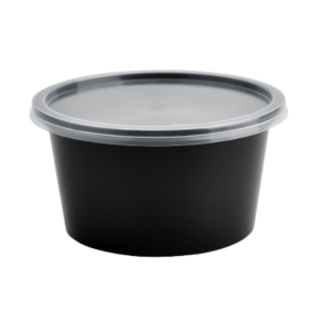 500 ml Black Round Container