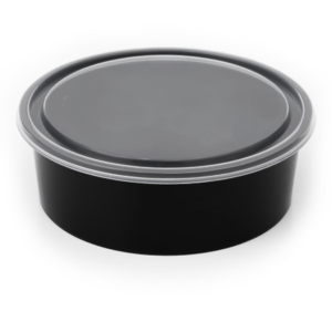 600 ml Black Round Container