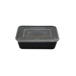650 ml Black Rectangular Container