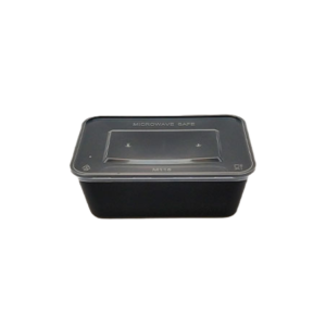 750 ml Black Rectangular Container