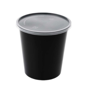 750 ml Black Round Container