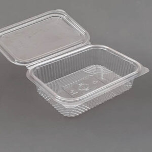 600ml Clear PET Hinged Box