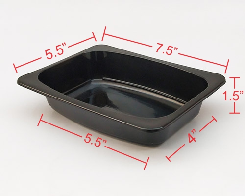 40 MM (550ml)Top seal pasta tray Black - Image 2
