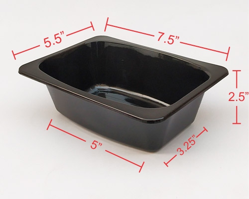 60 MM (900ml)Top seal pasta tray Black - Image 2