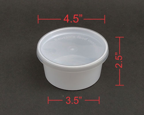 500 ml white Round Container - Image 2