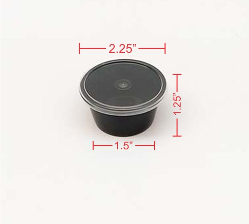 50 ml Black Round Container - Image 2