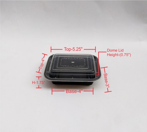 RE-12 (360 Ml) Black Container - Image 2