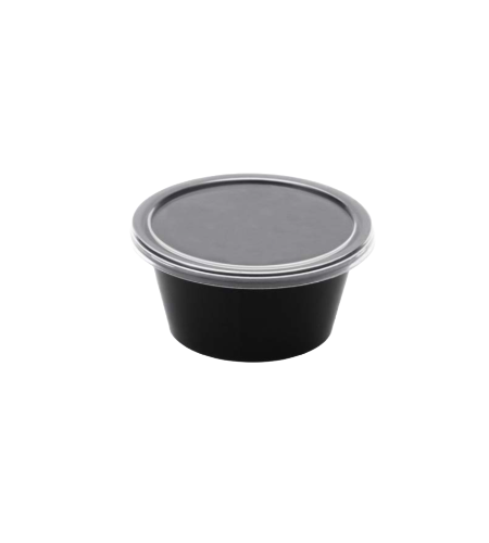50 ml Black Round Container